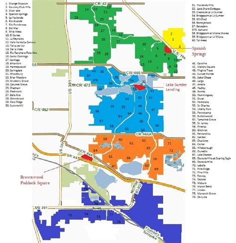 Map of The Villages Florida
